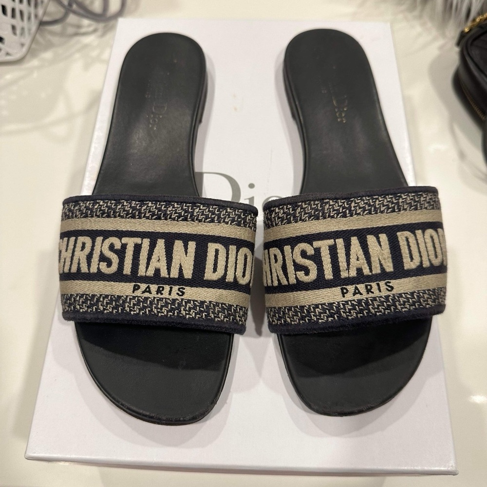Dior Sway Slides Blue